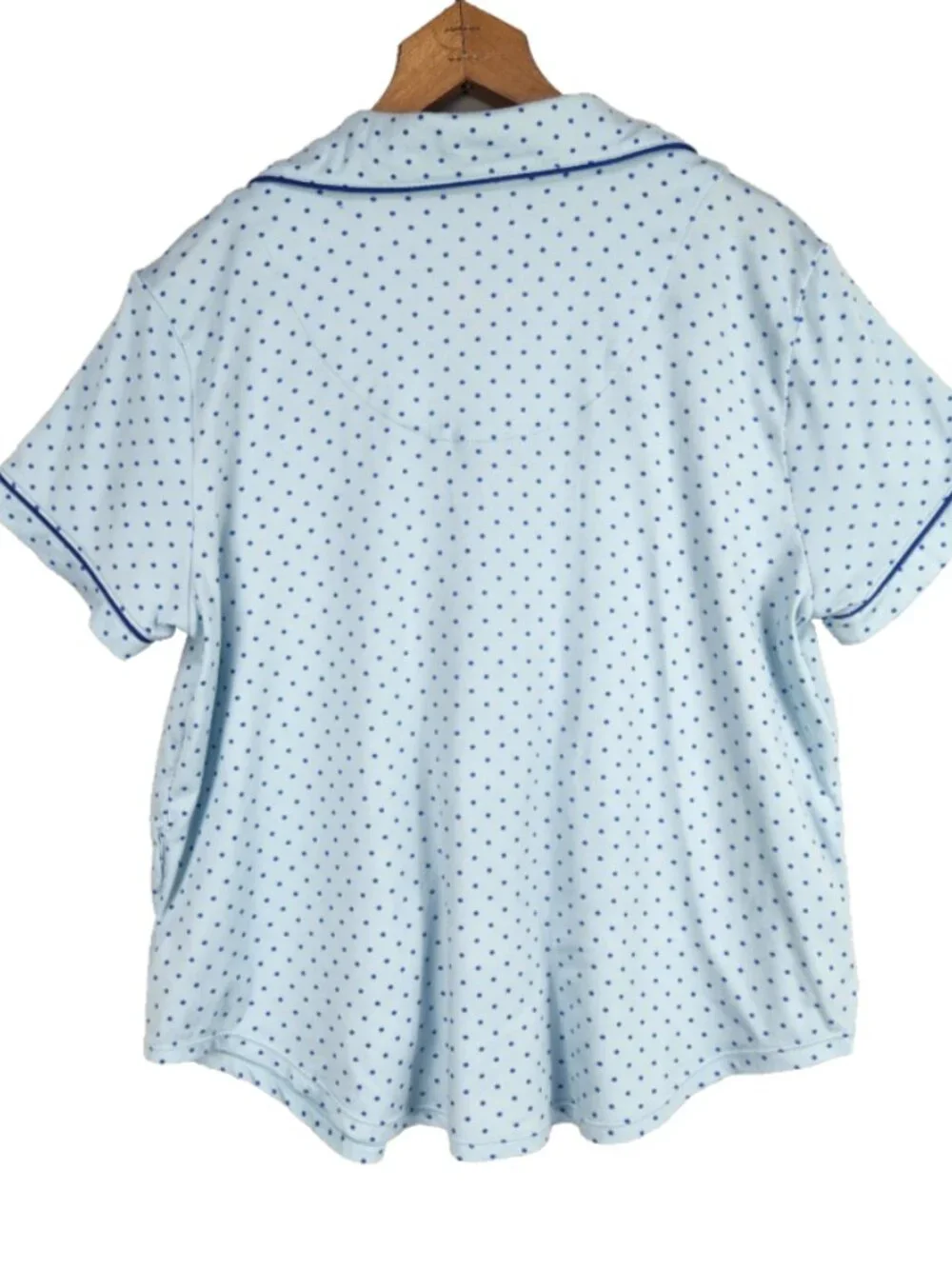 Kate Spade Crop Pajamas Womens M Blue Polka Dot New York Comfy Luxury Capri